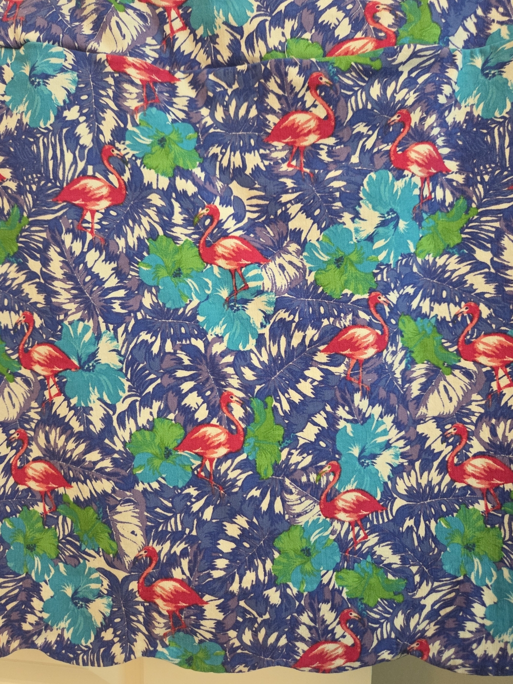 Tropical Flamingo Print Women’s Skort - Blue - Picture 3 of 6
